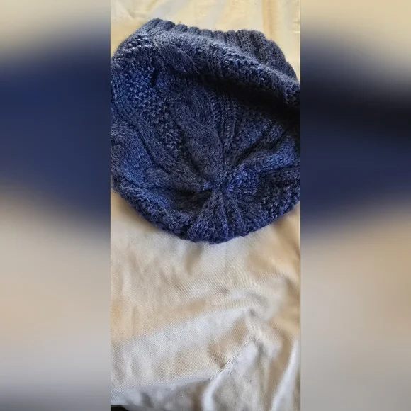 Cozy Blue Knit Beanie - Picture 3 of 9